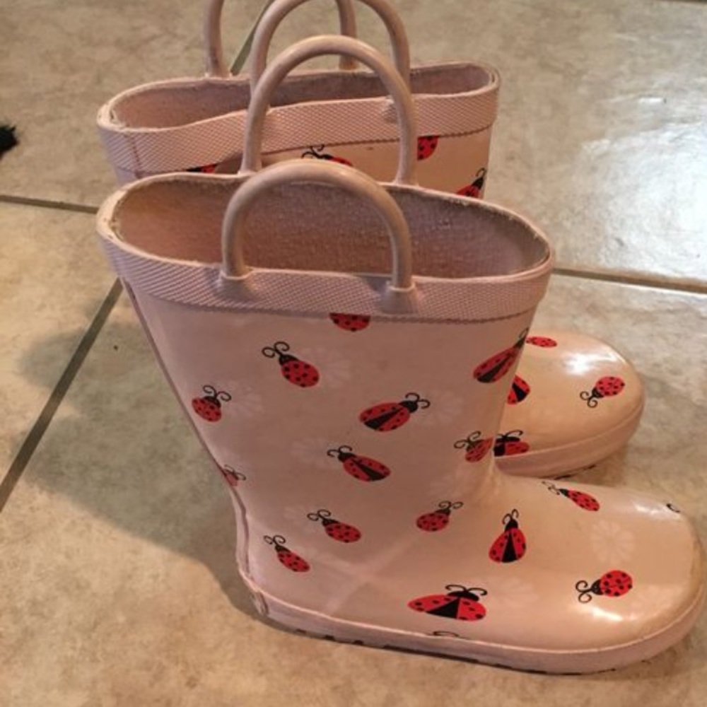 Kids ladybird rain boots